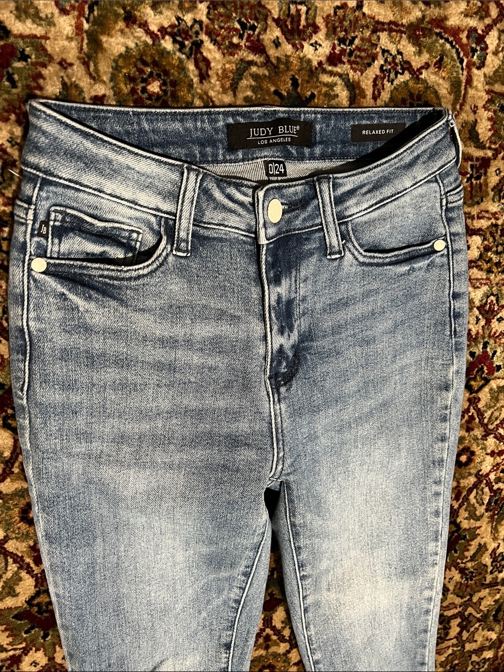 Judy Blue Relaxed Fit Medium Blue Jeans Size 24 / 0 - Picture 2 of 5